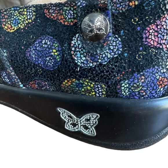 Alegria Keli PRO Sugar Skulls Dottie Slip On Professional Clog Shoes Black 37 - Picture 10 of 13